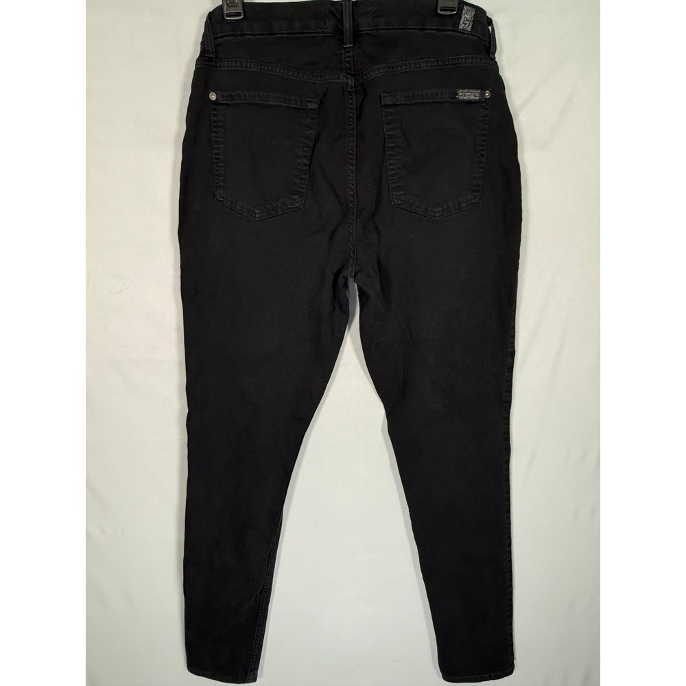 7 For All Mankind Blair High Waist Skinny Jeans Black Womens 31 AU0211930A - Picture 9 of 11